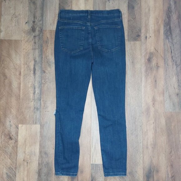 Free People High Rise Stretch Skinny Jeans Sz 30R Dark Wash 61855-16515125 - Picture 9 of 16